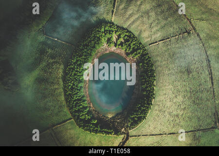 Photographie de drone Lagoon Banque D'Images
