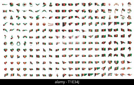 Très grande collection de drapeaux vectoriels de l'Afghanistan Illustration de Vecteur