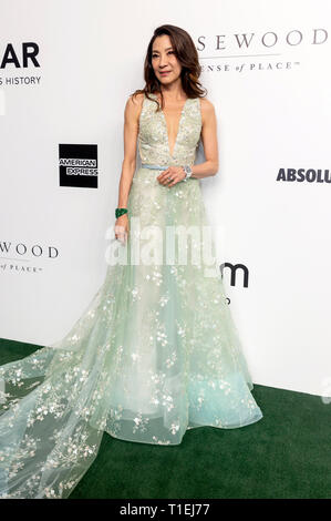 Michelle Yeoh participant à la 5e Gala de l'amfAR 2019 Hong Kong à l'Rosewood Tsim Sha Tsui hôtel le 25 mars 2019 à Hong Kong, Chine. Banque D'Images