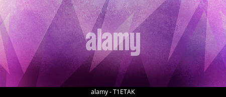 Résumé fond violet avec triangle blanc texturé couches sur border Banque D'Images