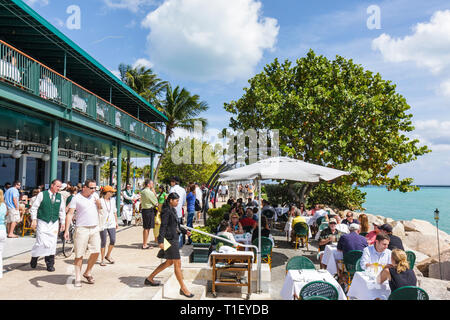 Miami Beach Florida, South Pointe Park, point, Smith & Wollensky, restaurant restaurants restaurants repas café cafés, grilladerie, dîner, en plein air, en plein air Banque D'Images