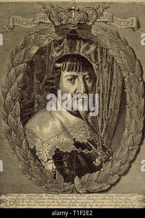 Christian IV DE Danemark (1577-1648). Roi du Danemark et de la Norvège. Gravure par Th. Sans titre by Munier, 17ème siècle. Banque D'Images