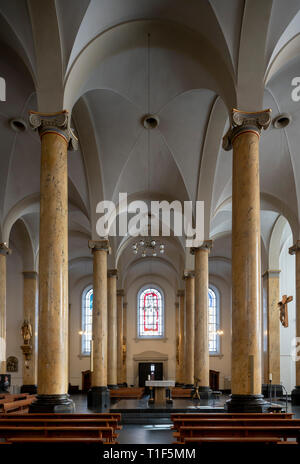 Krefeld, Dionysiuskirche, Saint Dionysius, 1752, 1840-1844 begonnen von Ernst Friedrich Zwirner umgebaut, Innenraum nach Süden Banque D'Images