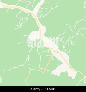 Carte imprimable de Kalesija, Bosnie-et-Herzégovine avec main et les routes secondaires et les grands chemins de fer. Cette carte est soigneusement conçu pour le routage et la pl Illustration de Vecteur