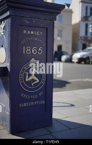 La vie dans l'île de Man Ramsey Banque D'Images