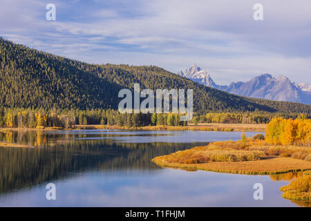 Scenic Autumn la réflexion dans les Tetons Banque D'Images