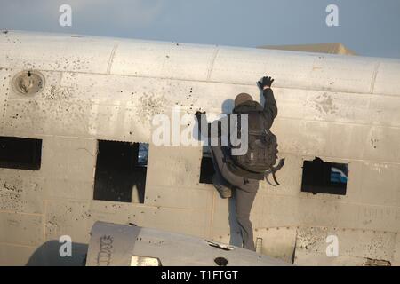 Plane wreck en Islande Banque D'Images