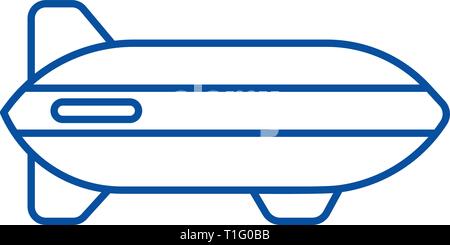 L'icône de la ligne aérostat concept. Télévision aérostat, signe, symbole vecteur illustration contour. Illustration de Vecteur