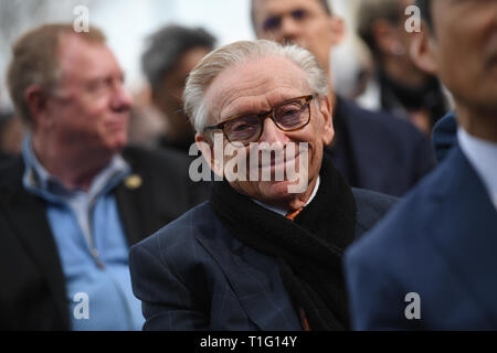 Larry Silverstein assiste aux chantiers d'Hudson, New York, quartier le plus récent de l'événement d'ouverture officielle le 15 mars 2019 dans la ville de New York. Banque D'Images