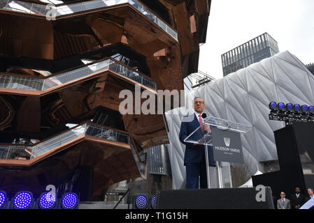 Stephen Ross Hudson Yards, assiste à New York, quartier le plus récent de l'événement d'ouverture officielle le 15 mars 2019 dans la ville de New York. Banque D'Images