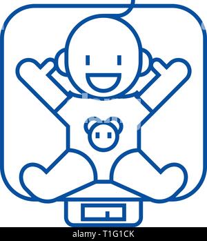 Illustration Vectorielle De L Icone Representant Une Ligne De Balance Pour Nouveau Ne Image Vectorielle Stock Alamy