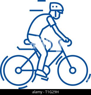 Le vélo vélo,l'icône de la ligne homme concept. Le vélo Vélo homme,télévision, signe, symbole vecteur illustration contour. Illustration de Vecteur