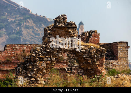 Ruines de bâtiments anciens à Jaipur Banque D'Images