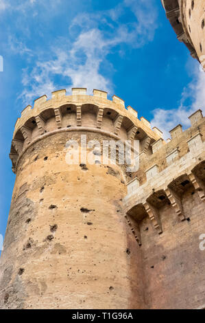 Torres de Quart (Torres de Quart) une partie de l'ancien mur de la ville de Valence. Banque D'Images