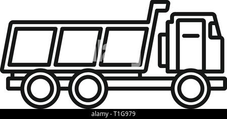 L'icône de chargement camion agricole. Contours chargé camion agricole icône vecteur pour la conception web isolé sur fond blanc Illustration de Vecteur