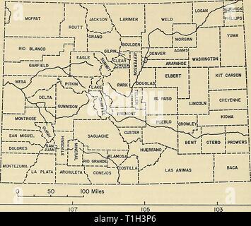 La distribution des mammifères marins dans le Colorado La Distribution des mammifères marins dans la région de Colorado distributionofma31972arms Année : 1972 MUSÉE D'HISTOIRE NATURELLE DE LA MONOGRAPHIE N° 3 107 105 103 -1- -1- 40 40 Fig. 1. Carte des frontières politiques dans le Colorado, montrant les noms des 63 comtés. poids, puisque la sensibilité de l'habituel livres-onces l'échelle n'est pas comparable à celle d'une métrique de l'équilibre. Les femmes enceintes ont été exclues, et poids de immédiatement avant ou après la mise en veille prolongée des individus ont été évités. Toutes les mesures signalées, à moins que d'autres- sage, sont des caractères morphologiques adultes. A l'âge adulte Banque D'Images