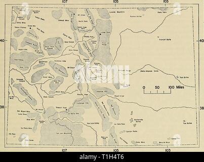La distribution des mammifères marins dans le Colorado La Distribution des mammifères marins dans la région de Colorado distributionofma31972arms Année : 1972 COLORADAN 1972 ARMSTRONG : MAMMIFÈRES 15 Fig. 4. Carte d'index du Colorado, la localisation des principales caractéristiques physiographiques discuté dans le texte. tiary manteau n'a pas été complètement retiré, mais ont été triés et déposés comme sable de dune. Caractère supplémentaire est donnée à une grande partie de la partie ouest du piémont par quater- nary alluvions. Le Platte-Arkansas diviser n'ont peut-être jamais été couverts par le mande tertiaire caractéristique des plaines. Cependant, il a été couvert par un manteau, dérivés de Banque D'Images