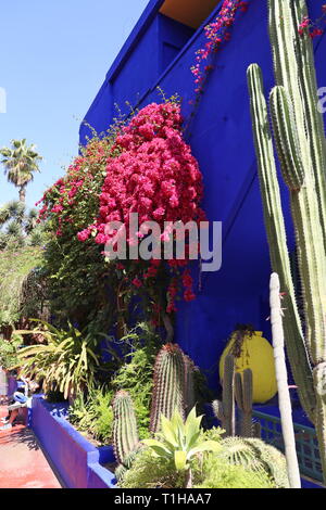 L'atelier de Jacques Majorelle, Jardin Majorelle, Rue Yves Saint Laurent, Gueliz, Marrakech, ville nouvelle, Marrakesh-Safi région, le Maroc, l'Afrique du Nord Banque D'Images