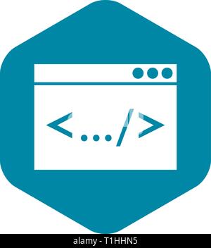 L'icône de la fenêtre de code, le style simple Illustration de Vecteur