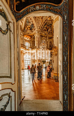 Italie Piémont Stupinigi -Savoie chasse royal palace -central hall Banque D'Images