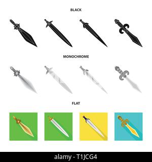 Couilles,puissance,privilégiez,decoration,warrior,manipuler,star,militaire, conquérant,or,vieux,cuivre,acier,bataille,silver,meubles,parure,chevalier,soldat,meurtre,fantaisie,gravure,long,jeu,armor,forte,lame,épée,couteau,dague arme,sabre,,cité médiévale,set,icône,,illustration,collection,isolé,design,graphisme,élément vecteur vecteurs,signer , Illustration de Vecteur