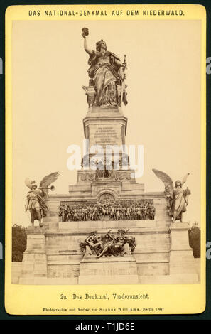 Géographie / voyage, Allemagne, Hesse, Rüdesheim, Nationaldenkmal auf dem Niederwald (National Memorial sur le Niederwald), publié par Sophus Williams, Berlin, 1887. Additional-Rights Clearance-Info,--Not-Available Banque D'Images