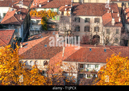 Aereal view de Brescia ville du château Banque D'Images