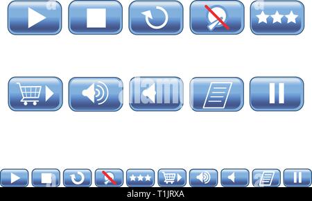 L'icône de jeu jouer instructions graphiques acheter jouer encore 0 Panier 9 fois retour Illustration de Vecteur