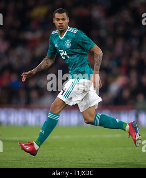 Bournemouth, Royaume-Uni. Mar 26, 2019. Lukas Nmecha (Preston North End (en prêt de Manchester City) de l'Allemagne U21 pendant la match amical entre l'Angleterre et l'Allemagne U21 U21 au stade Goldsands, Bournemouth, Angleterre le 26 mars 2019. Photo par Andy Rowland. Crédit : Andrew Rowland/Alamy Live News Banque D'Images