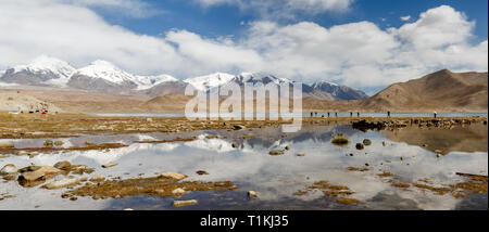 Panorama de montagnes du Pamir (Xinjiang, Chine) Banque D'Images