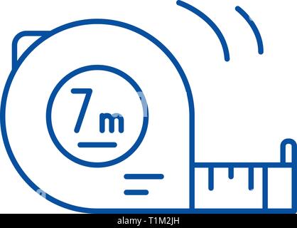 L'icône de la ligne de référence concept. Aune télévision vector symbole, signe, contours illustration. Illustration de Vecteur