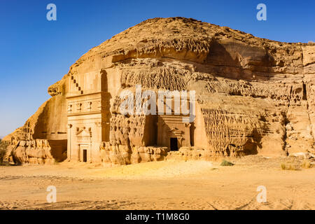 Les anciennes tombes de Mada'in vente, site du patrimoine mondial de l'UNESCO en Arabie Saoudite. Banque D'Images