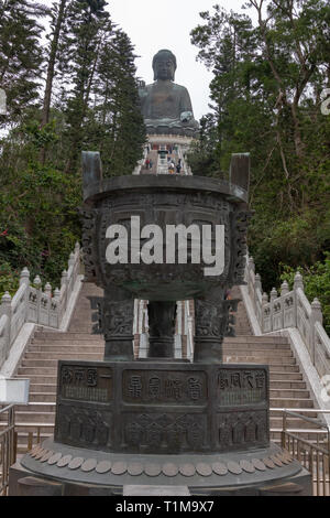 Grand Bouddha Tian Tan, Lantau Island, Hong Kong Banque D'Images