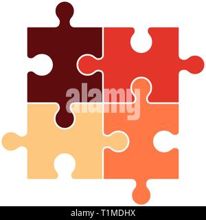 Ensemble de pièces de puzzle Illustration de Vecteur