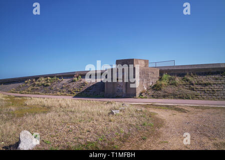 Casemate d'infanterie vers 1940, Holland on Sea Essex. Banque D'Images