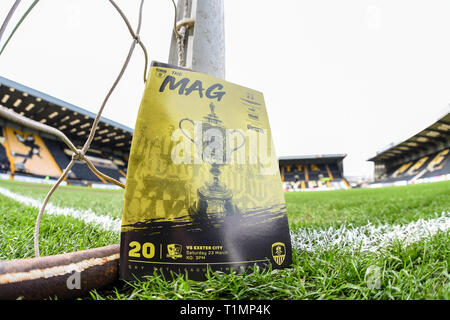 23 MARS 2019 , Meadow Lane, Nottingham, Angleterre ; Sky Bet League Deux, Notts County vs Exeter City ; match du jour programme Crédit Jon Hobley/News Images Banque D'Images