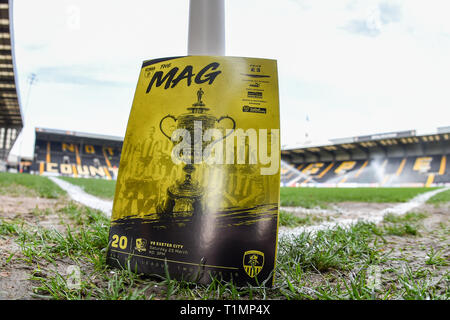 23 MARS 2019 , Meadow Lane, Nottingham, Angleterre ; Sky Bet League Deux, Notts County vs Exeter City ; match du jour programme Crédit Jon Hobley/News Images Banque D'Images