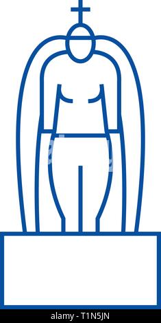 L'icône de la ligne de l'Hindouisme concept. L'hindouisme symbole vecteur télévision, signe, contours illustration. Illustration de Vecteur