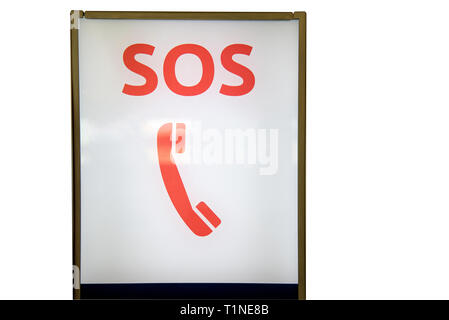 Connexion SOS bâtiment public. Concept d'aide Banque D'Images