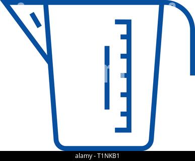 L'icône de la ligne de coupe de mesure concept. Mesure graduée télévision, signe, symbole vecteur illustration contour. Illustration de Vecteur