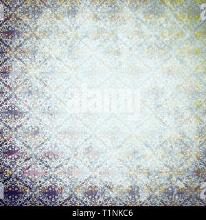 Vintage background vignette, avec un motif abstrait, bleu. Une base pour la conception dans un style ancien. Banque D'Images