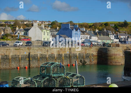 Portpatrick village et port de Wigtownshire, Dumfries et Galloway, en Écosse. Banque D'Images