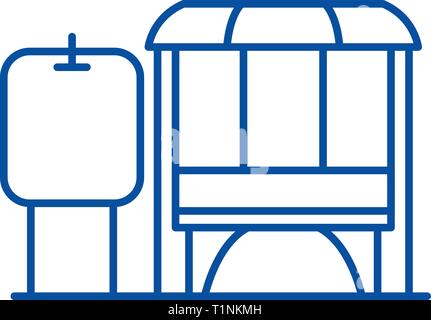 L'icône de la ligne station mini concept. Station de gaz vecteur mini télévision symbole, signe, contours illustration. Illustration de Vecteur