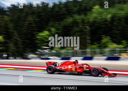 Spielberg/Autriche - 06/29/2018 - # 5 Sebastian Vettel (GER) dans sa Ferrari SH71 au cours du PC2 lors du Red Bull Ring en avance sur le Grand Prix d'Autriche 2018 Banque D'Images