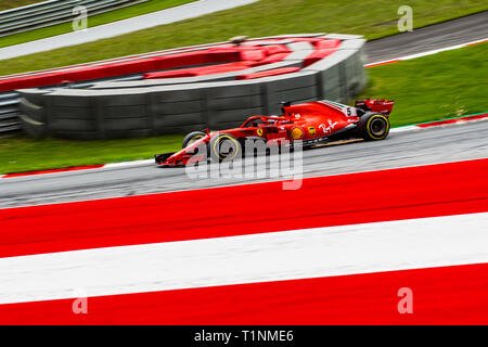 Spielberg/Autriche - 06/29/2018 - # 5 Sebastian Vettel (GER) dans sa Ferrari SH71 au cours du PC2 lors du Red Bull Ring en avance sur le Grand Prix d'Autriche 2018 Banque D'Images