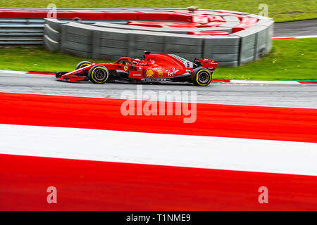 Spielberg/Autriche - 06/29/2018 - # 5 Sebastian Vettel (GER) dans sa Ferrari SH71 au cours du PC2 lors du Red Bull Ring en avance sur le Grand Prix d'Autriche 2018 Banque D'Images