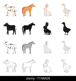 ,Vache,cheval,lapin,oie heifer,animal,Animaux,fromage,lait,oiseaux,élevage,bunny,Canada,mustang,bovins viande,volant,boeuf,,étalon,blanc,canards,équestre élevage laitier,lièvre,,funny,ailes,TOURNANT,plumes,fourrure,cuisine,reproduction,ranch,ferme,bio,alimentation,campagne,maison,homestead,agriculture,set,icône,,illustration,collection,isolé,design,graphisme,élément vecteur vecteurs,signer , Illustration de Vecteur