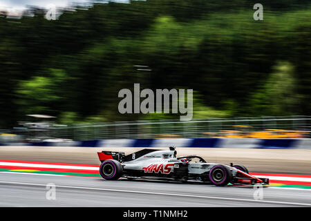 Spielberg/Autriche - 06/29/2018 - # 8 Romain Grosjean (FRA) dans sa HAAS RVF-18 pendant le PC2 lors du Red Bull Ring en avance sur le Grand Prix d'Autriche 2018 Banque D'Images