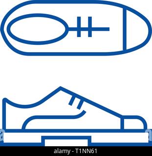 L'icône de la ligne de chaussures Oxford concept. Chaussures Oxford télévision, signe, symbole vecteur illustration contour. Illustration de Vecteur