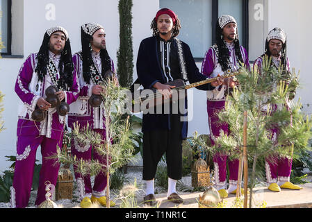 Le duc et la duchesse de Kent à une réception offerte par l'Ambassadeur britannique au Maroc, Thomas Hardy et sa femme. Doté d''atmosphère : où : Rabat, Maroc Quand : 24 Feb 2019 Crédit : John Rainford/WENN Banque D'Images